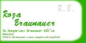 roza braunauer business card